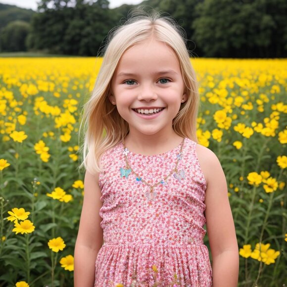 Elegant Gift Boxed Toddler Jewelry: Butterfly Necklaces & Bracelets, Ages 3-7 - Picture 3 of 8